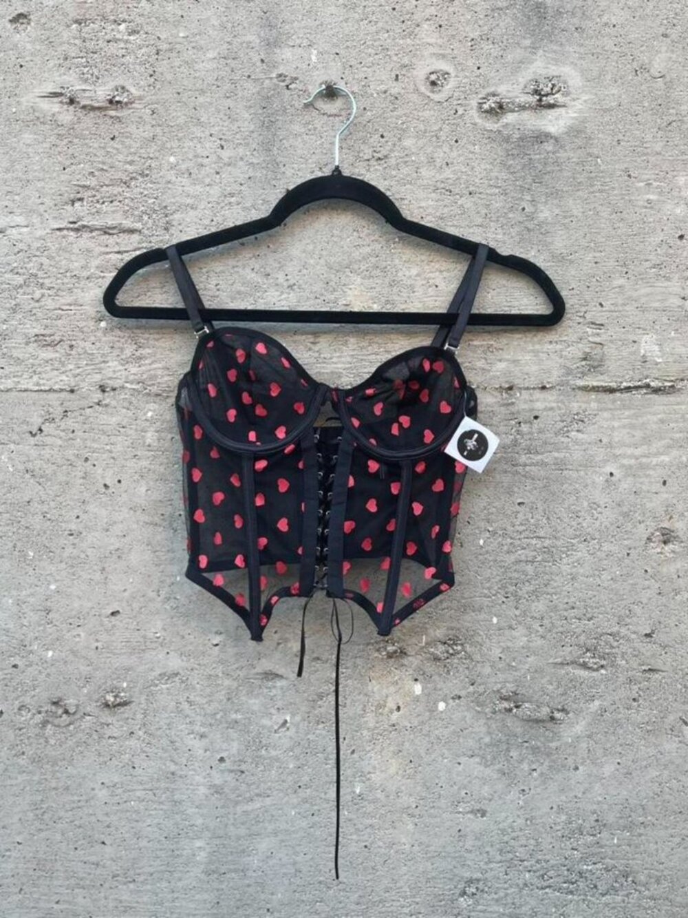 valentine hearts bustier corset